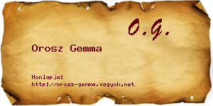 Orosz Gemma névjegykártya